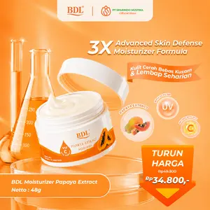 BDL Day Cream With Moisturizer Papaya Glowing Booster Mencerahkan Wajah with UV Filter pembersih dan Pelembab