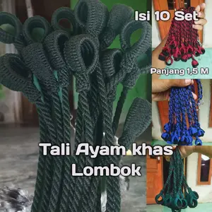 Isi 10 Set Tali Ayam Philipin,Kampung Dan Ayam Hutan Panjang 1,5Meter!