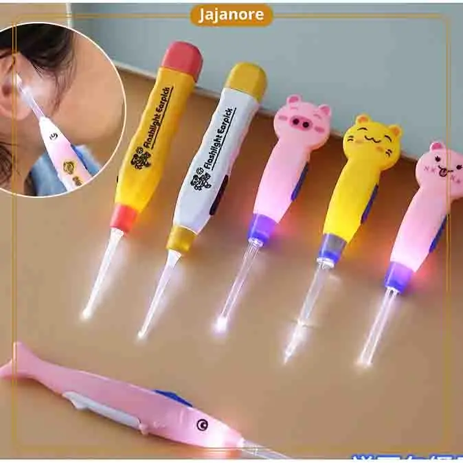 JR - EARPICK LED KARAKTER LUCU / KOREK KUPING ANAK / KORENG KUPING SENTER / ALAT PEMBERSIH TELINGA