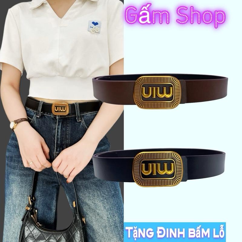 Thắt Lưng Nữ Mã Ml - Mặt Dây Màu Vàng Đồng ( khoá gài bản dây 2,5- 3cm)