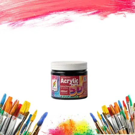 Chai Màu Vẽ Acrylic 5D 350ml COLORMATE – Màu Vẽ Acrylic Sắc Nét, Chất Lượng Cao