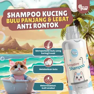 mairast Golden Paw Shampoo KittyShiny Shampo Kucing Bulu Panjang dan Bulu Lebat Anti Rontok Shampoo Kucing