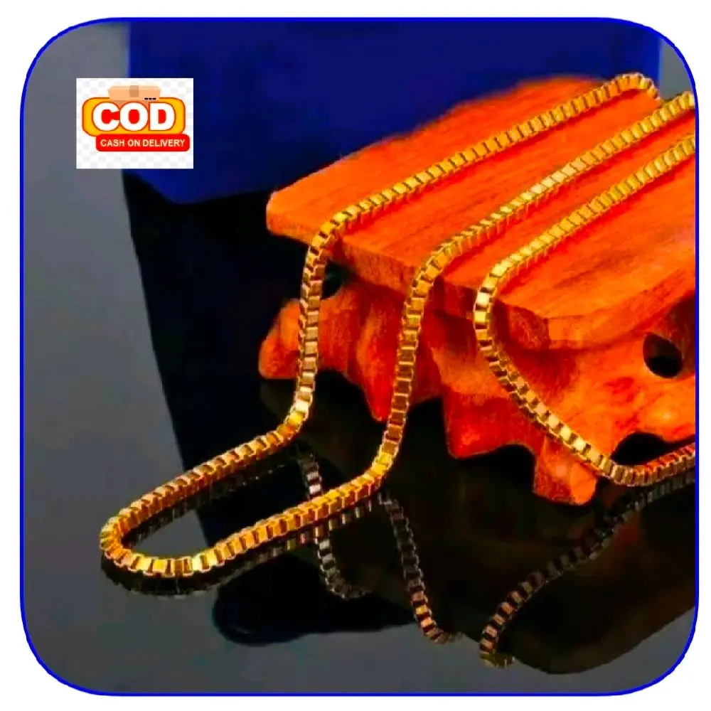 Kalung Milano Kaca Gold Titanium Asli Anti Luntur Terbaru Perhiasan Wanita Dan Pria Lapis Emas 24k