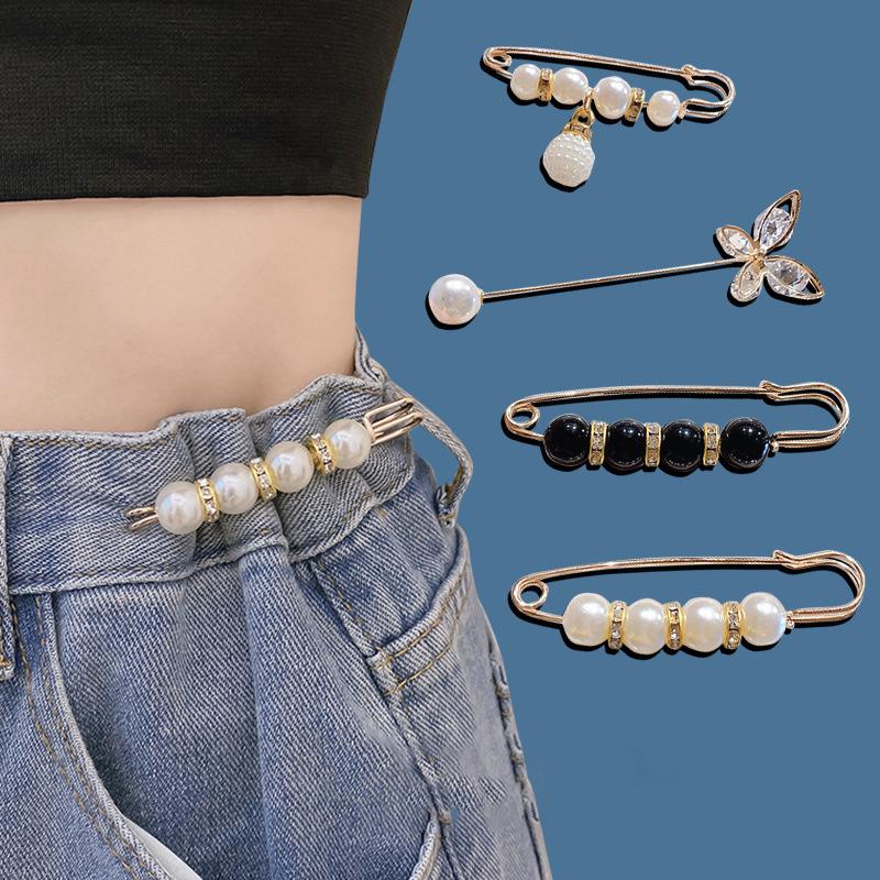 Trâm Cài Hạt, 4 Cái / Bộ, Ghim Cài Dây Thắt Lưng Thắt Chặt, Dành Cho Áo Len Nữ, Áo Khoác Và Váy, Huy Hiệu Khóa, Chốt An Toàn Kim Loại Chống Tiếp Xúc