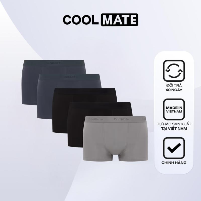   Underwear  Combo 5 Quần Lót Nam Boxer Trunk Cotton Compact co giãn - Coolmate 
