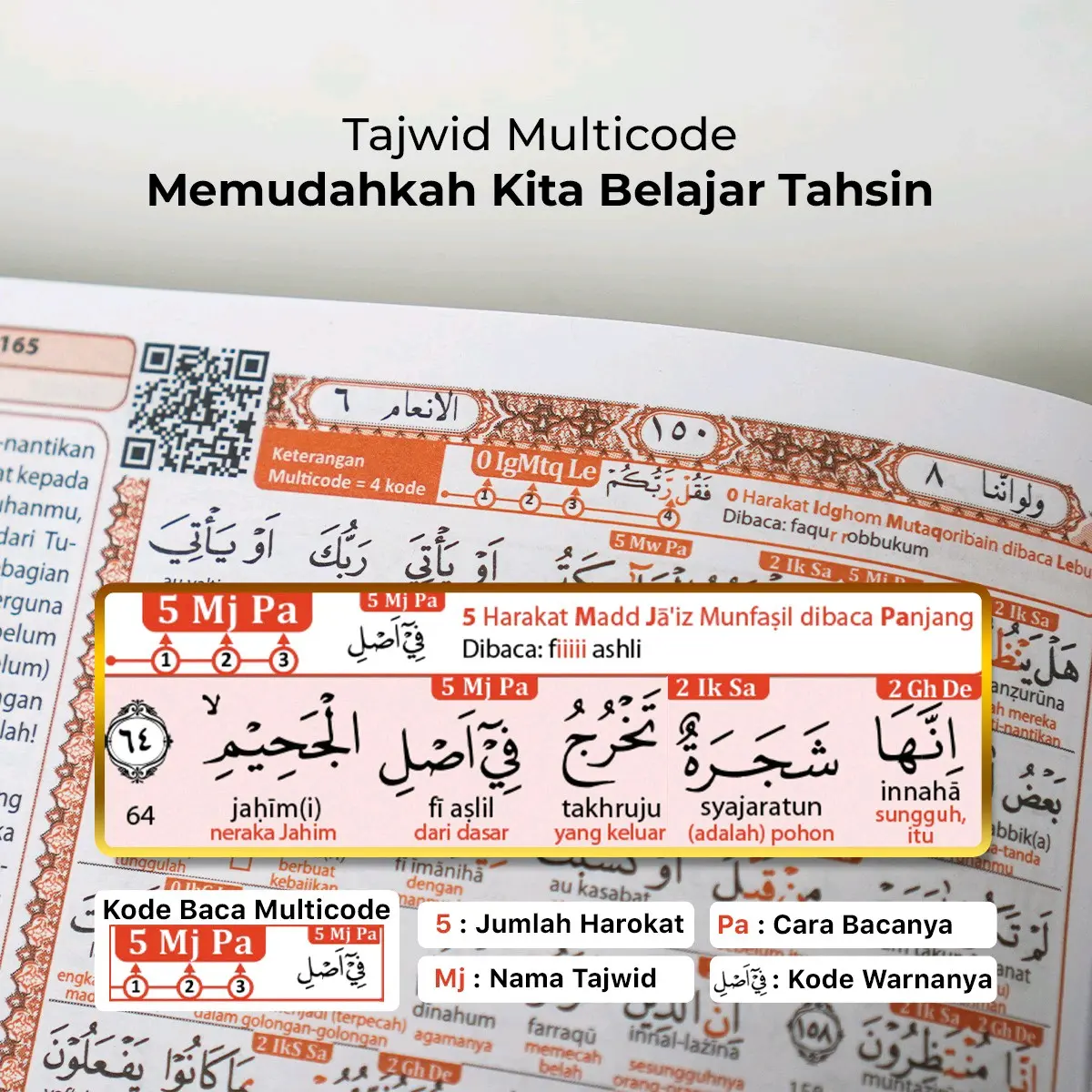 AlQuran Mubayyin Tematik A5, Al Quran Terjemah Perkata Translite Alquran kertas hvs putih berwarna