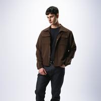 Gambar LARUSSO Droit Textured Jacket - Dark Brown - S dari LARUSSO STORE Kota Administrasi Jakarta Barat 3 Tokopedia
