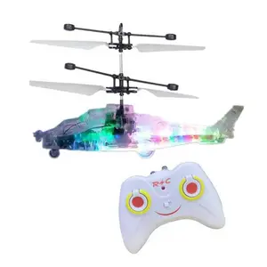 Mainan Edukasi Helikopter RC Terbang Sensor Tangan LED Anak