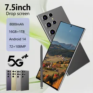 Samsng Galaxy S26 Ultra 7.5Inch Layar besar Ponsel Pintar Baru 16GB+1TB 8000mAh Battery 72MP+108MP HD Kamera Handphone Murah Android 14.0 4G/5G Dual SIM Card Bisa COD Smartphone