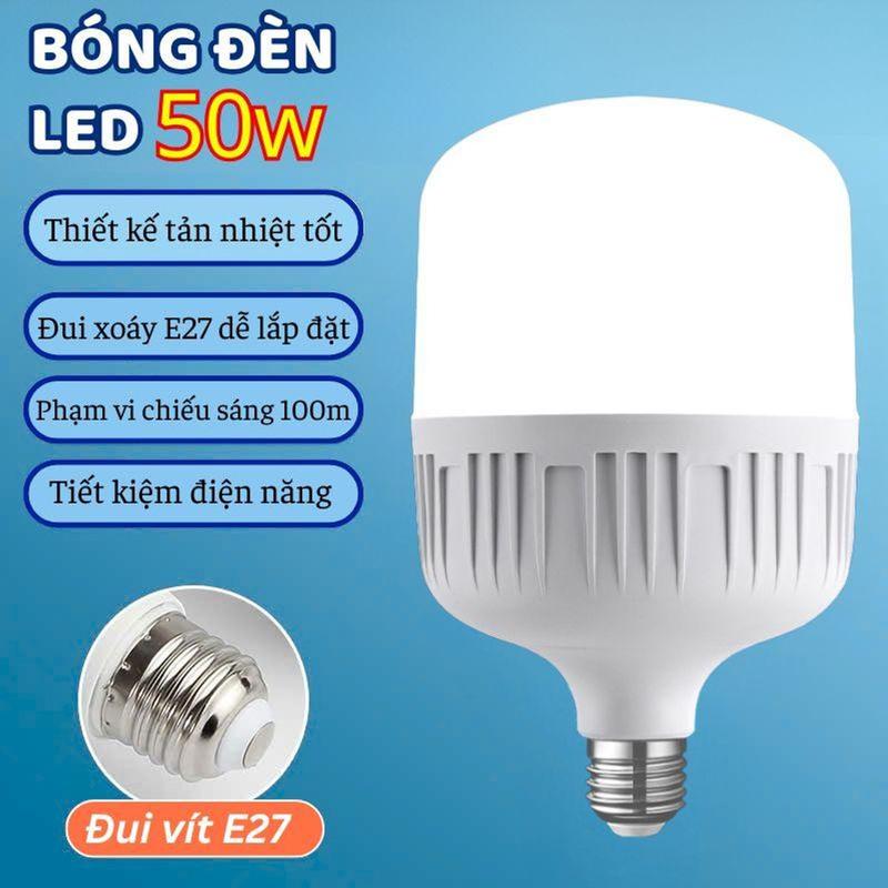 1 Chiếc Bóng Đèn Led 50w Đui E27 Ánh Sáng Trắng Bảo Vệ Mắt Tiết Kiệm Điện Năng - NTT