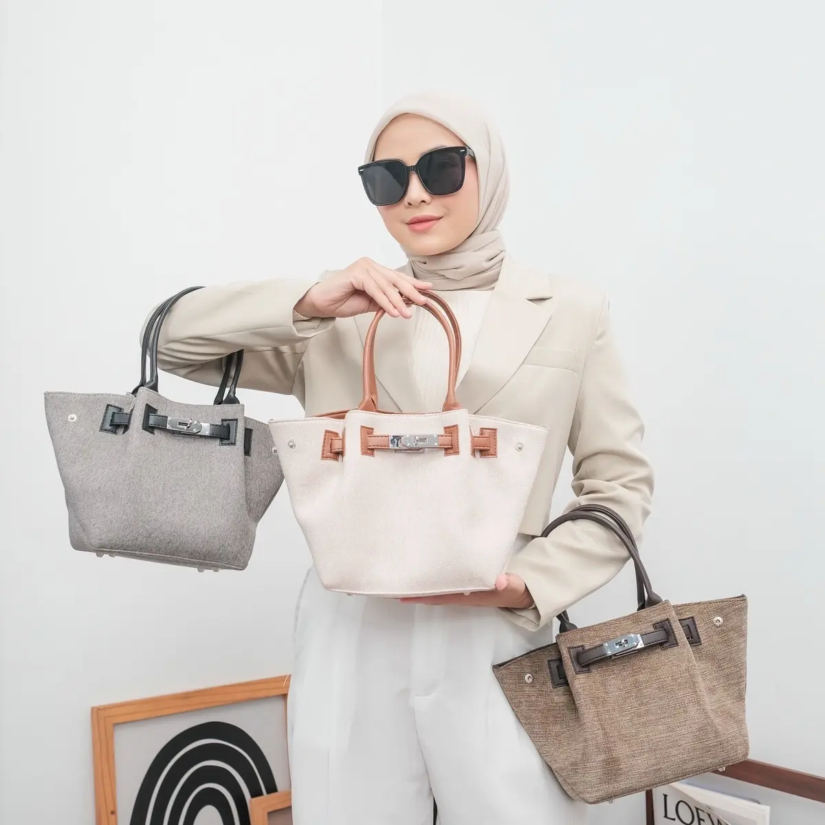 Lizea - Peony Bag - Handle Bag - Totebag
