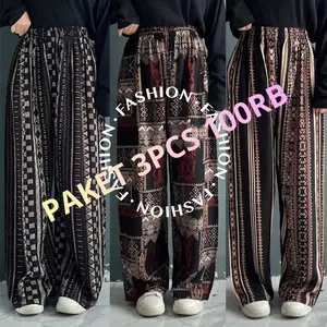 PAKET HEMAT 100ribu ISI 3 KULOT HOMMY WANITA POLLY RAYON PREMIUM ADEM VOL 2