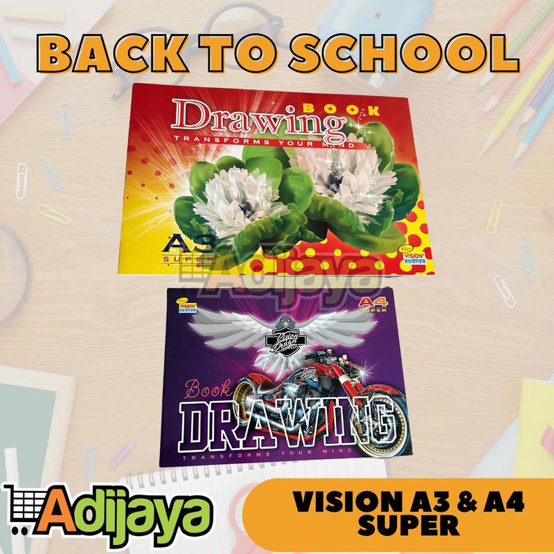 (SATUAN) BUKU GAMBAR ALL MERK SIDU / KIKY / VISION / GLATIK KEMBAR / ALL STAR 4