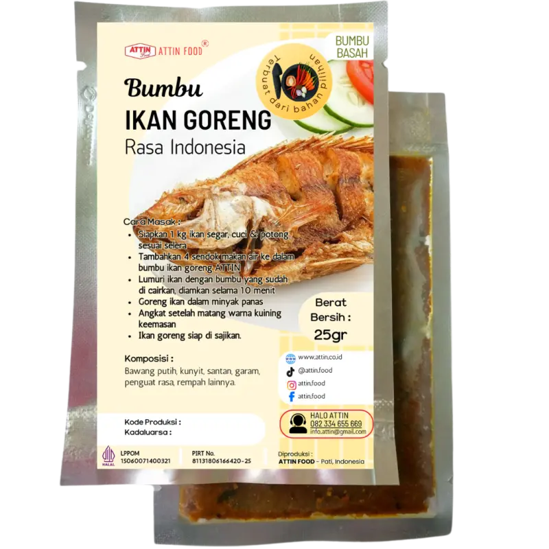 Bumbu Ikan Goreng Organik 25gr Attin Food