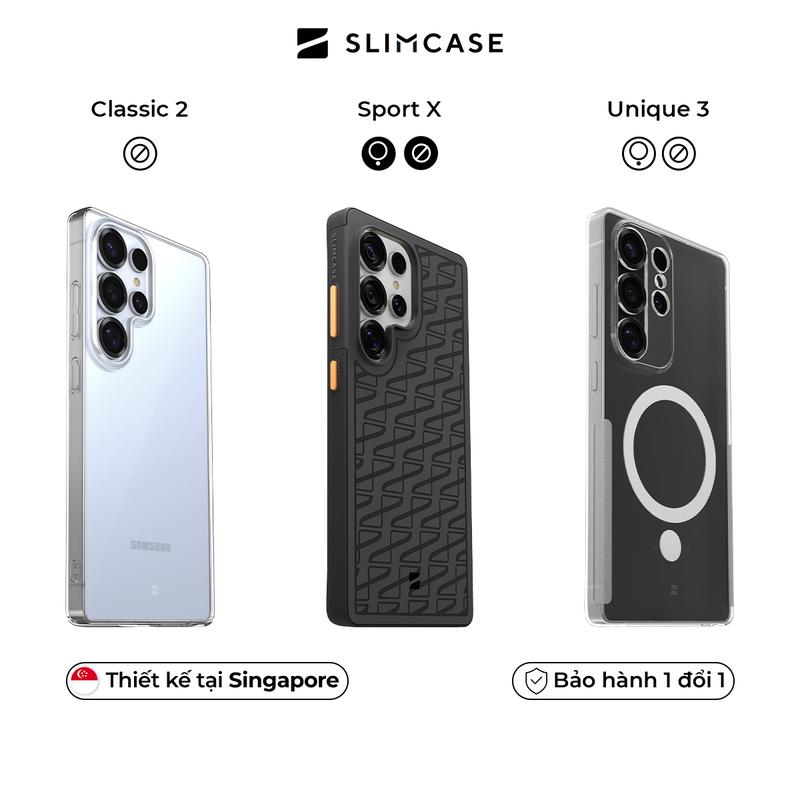  Ốp lưng cho Samsung S25   S25 Plus   S25 Ultra SLIMCASE - Không ố vàng siêu mỏng hỗ trợ sạc không dây 