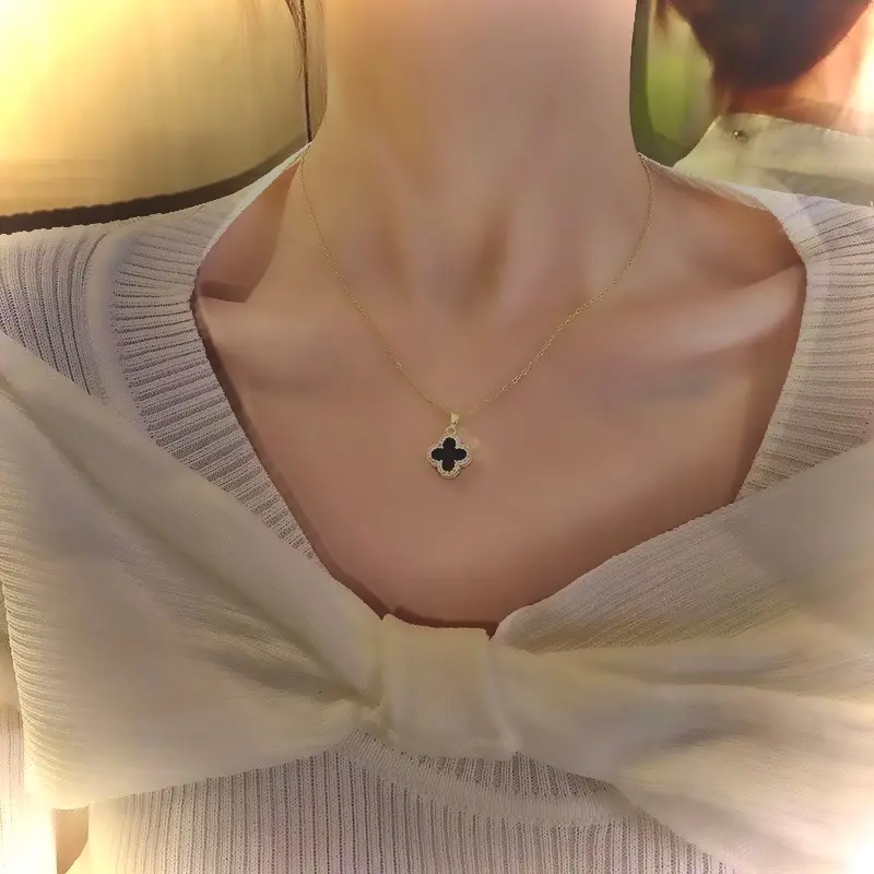 32 Kalung Bunga Liontin Bunga Bahan Titanium Harian Wanita Gaya simpel single Rantai 27