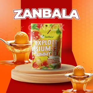 Zanbala Explosicum Gummy/ Permen Pelega Tenggorokan 1 Pack 14 Butir BPOM Promo Beli 2 Dapatkan 1 Gratis Permen Pelega Tenggorokan dengan Sensasi LUBER dan Rasa Manis Mint