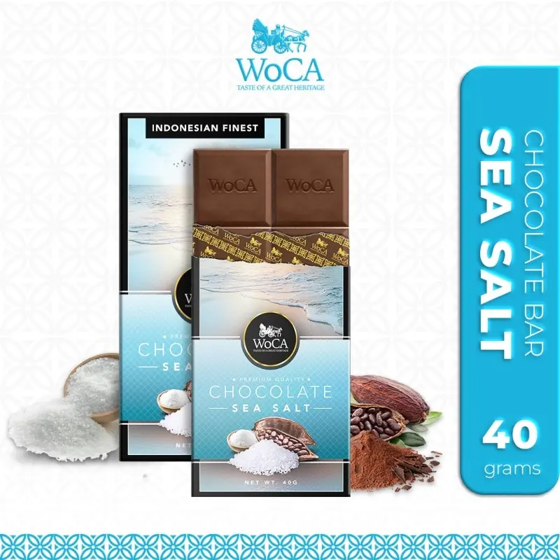 WoCA Premium Chocolate Indonesian Finest Sea Salt 40 gr