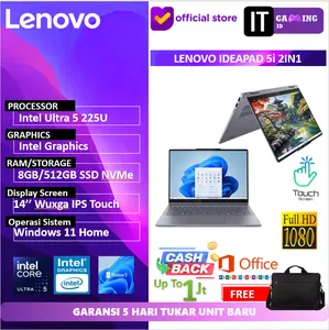 LENOVO IDEAPAD 5i 2IN1 14 TOUCH ULTRA 5 225U 8GB 512GB W11 14.0 FHD IPS GRY