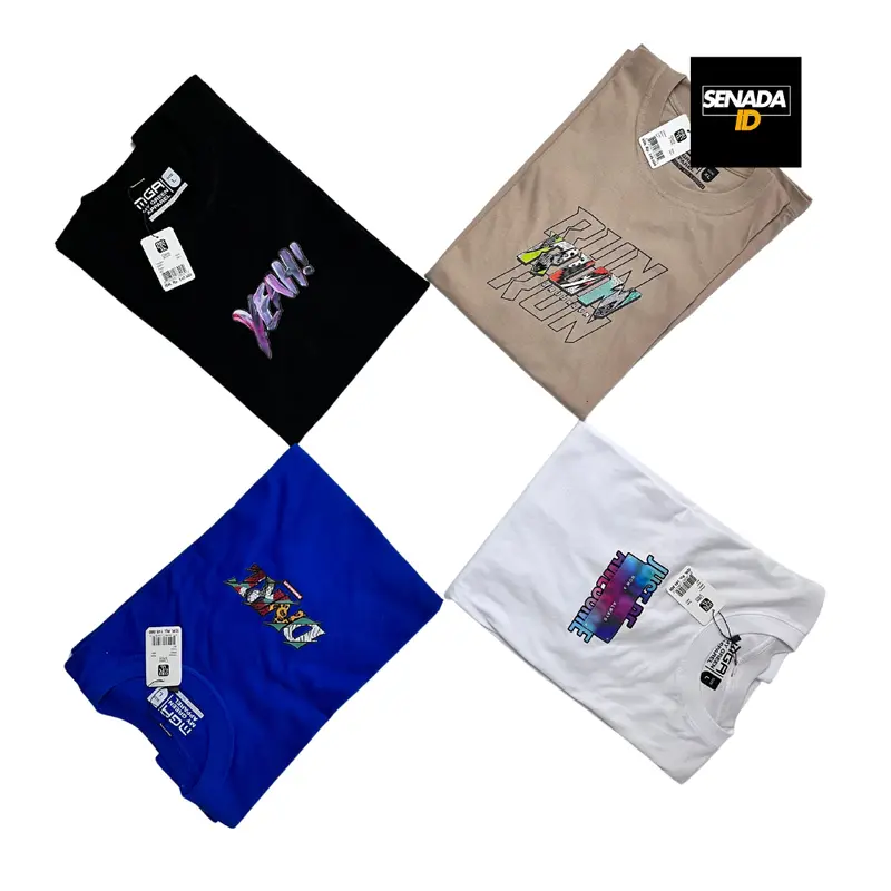 𝐒𝐄𝐍𝐀𝐃𝐀 𝐗 𝐌𝐆𝐀 𝐓-𝐒𝐡𝐢𝐫𝐭 - Kaos Pria Katun 24S Original 100% Baju Distro Model Mix Lengan Pendek Bahan Tebal & Adem Size (M L XL XXL) | Kaos Unisex Bisa Pilih Warna 2