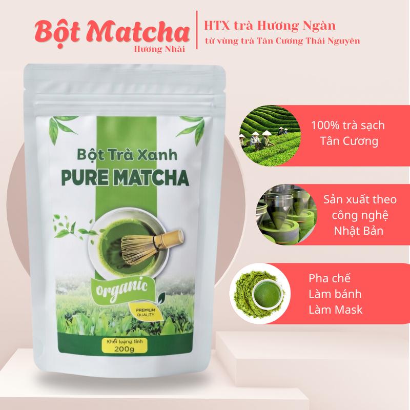 Bột Matcha PURE Trà xanh HƯƠNG NHÀI Công Nghệ Nhật Bản