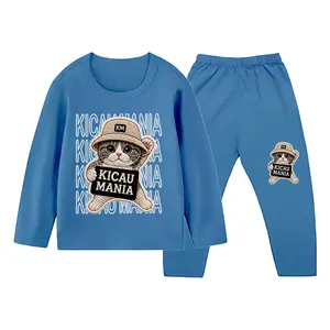 Baju Tidur Anak Kicau Mania Piyama Setelan Panjang Ukuran 1-10 Tahun Katun Lengan Panjang 2624