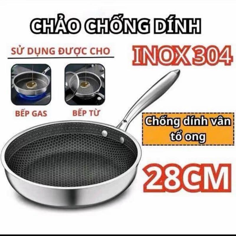 (TOP BÁN CHẠY) Chảo chống dính 1 quai vân tổ ong cao cấp 28 cm, thiết kế hiện đại, chất liệu an toàn cho sức khỏe