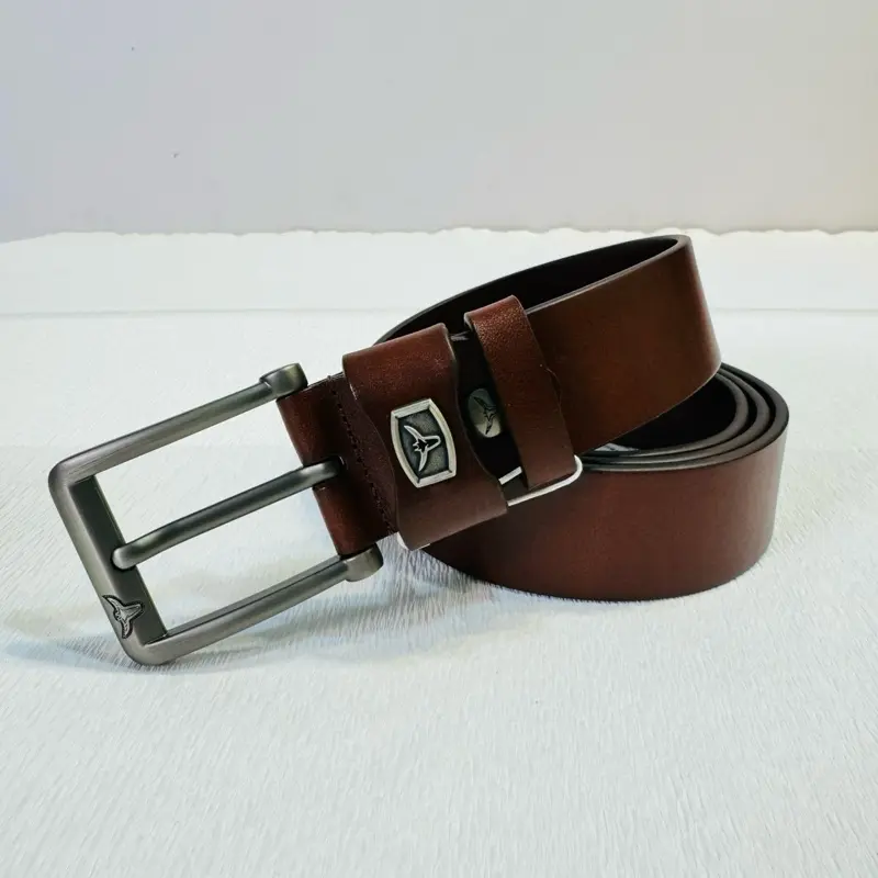 Thắt lưng da bò thật (bản vip 4.0cm)khóa kim bấm lỗ cao cấp 2