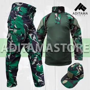 Setelan kaos BDU Combat dan Celana PDL Panjang untuk Pria - Distro, Pendek, Katun, Dewasa, Polos, Wanita, Cowok Keren