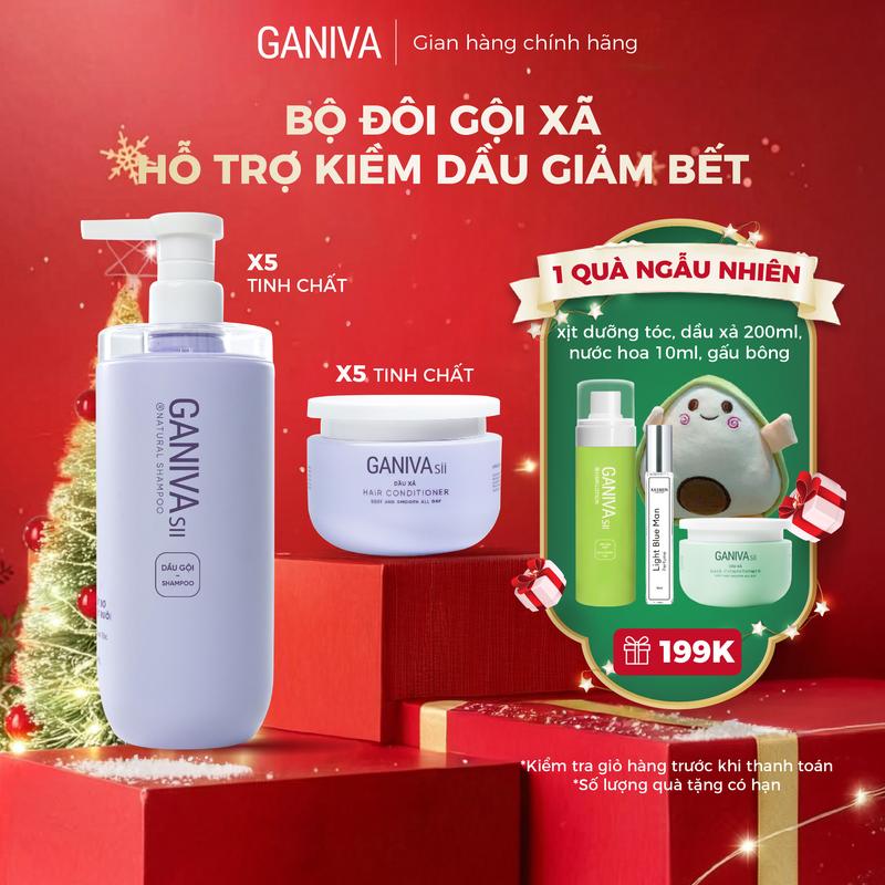 QUÀ TẶNG NGẪU NHIÊN Dầu Gội Xả GANIVAsii Hỗ Trợ Kiềm Dầu Giảm Bết Tóc Hỗ Trợ Giảm Rụng Hiệu Quả Chăm Tóc Mềm Mượt