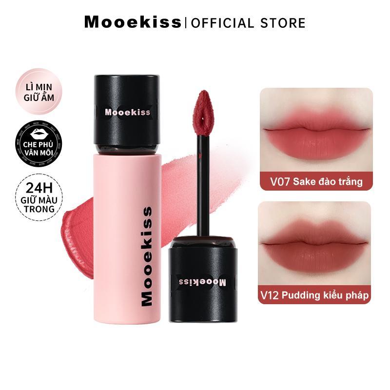 (COD) Mooekiss Son Bùn Lì Mềm Mịn Như Nhung Giúp Làm Giảm Thâm Môi Sáng Da Cho Tone Da Vàng 15 Colors 3g*1