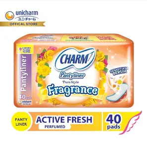 Charm Pure Style Pantyliner Active Fresh Perfumed 40 pads