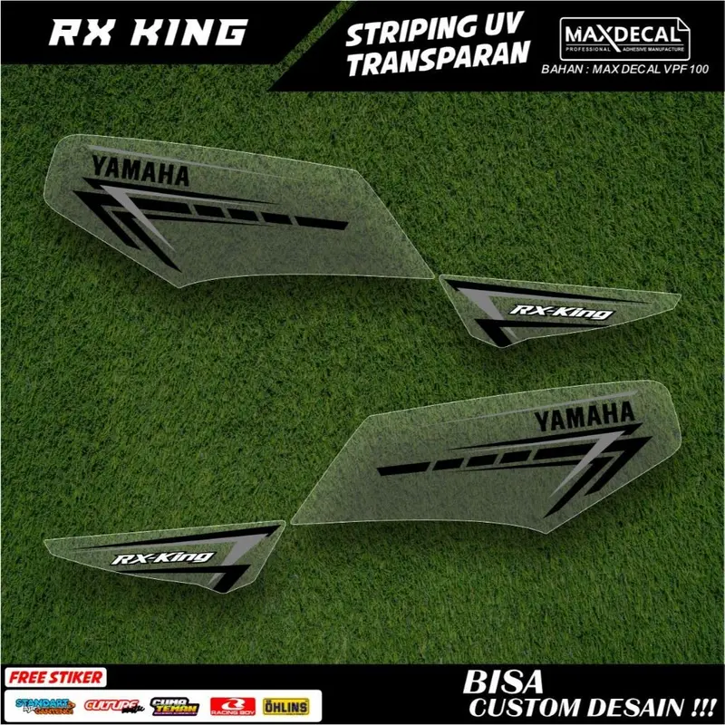 Striping UV Motor RX King / Stiker Transparan Aksesori Body Motor RX King Bisa Custom - SRX 4