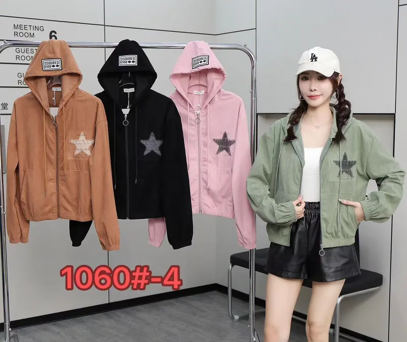 JAket Corduroy 1120 Hoodie Wanita Import Casual Outfit Kekinian Wanita 1