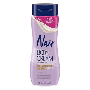 Nair Hair Remover Lotion 224gr dengan Cocoa Butter dan Vitamin E untuk Kaki Lengan Ketiak Area Bikini Kulit Halus Bertahan Lebih Lama