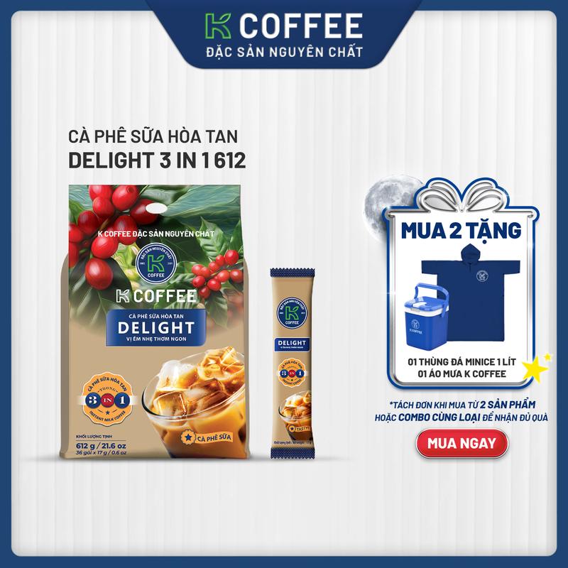 Cà Phê Sữa Hòa Tan K Delight 3in1 612g - Thương Hiệu