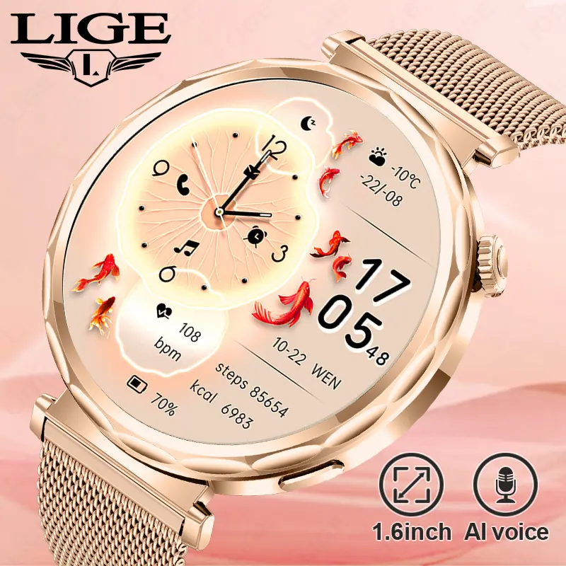 L E 2026 New Smart tch Women Full Circle Touch Screen Bluetooth terproof Sport Activity Fitness Smart tch Ladies Gift