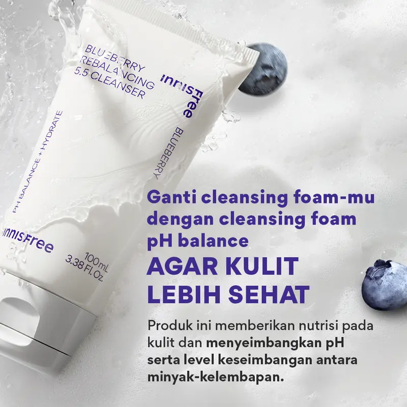 Innisfree Blueberry Rebalancing 5.5 Cleanser 100ml / 200ml - Cleansing Foam 1