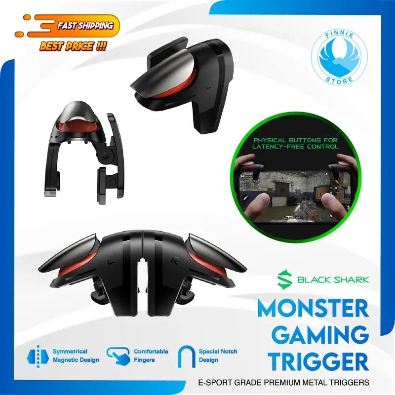 Black Shark Monster Gaming Trigger Controller Gaming pu-bg FF 0
