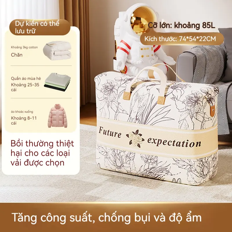 Túi Đựng Chăn Bông, Túi Đựng Đồ Gia Dụng, Dung Tích Lớn, Chống Thấm Nước Và Chống Ẩm, Thích Hợp Cho Việc Đóng Gói Di Chuyển, gọn bảo quản quần áo bền đẹp Thùng Đựng Đồ Cỡ Lớn Túi Đựng Quần Áo Chăn Màn Chống Thấm Nước Thùng Giỏ Vải Đựng Đồ Gấp Gọn Đa Năng 4