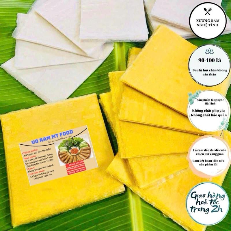 Vỏ ram Hà Tĩnh giòn ngon dễ cuốn Bánh chả ram cuốn nem Bánh đa chả ram được hút chân không 80-100 lá