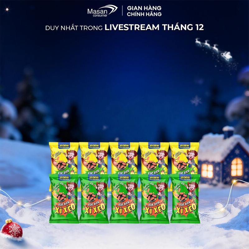 Combo 10 Xúc xích Heo Cao Bồi Xì Xèo xốt me chua ngọt xốt phô mai bắp bơ