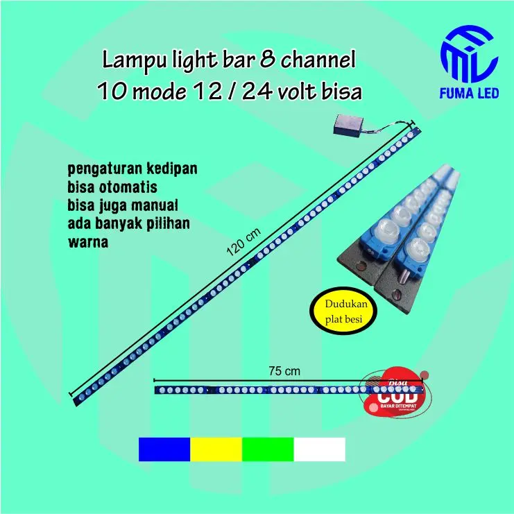 LAMPU LIGHTBAR 50CM , LAMPU ROTATOR , LAMPU Kendaraan