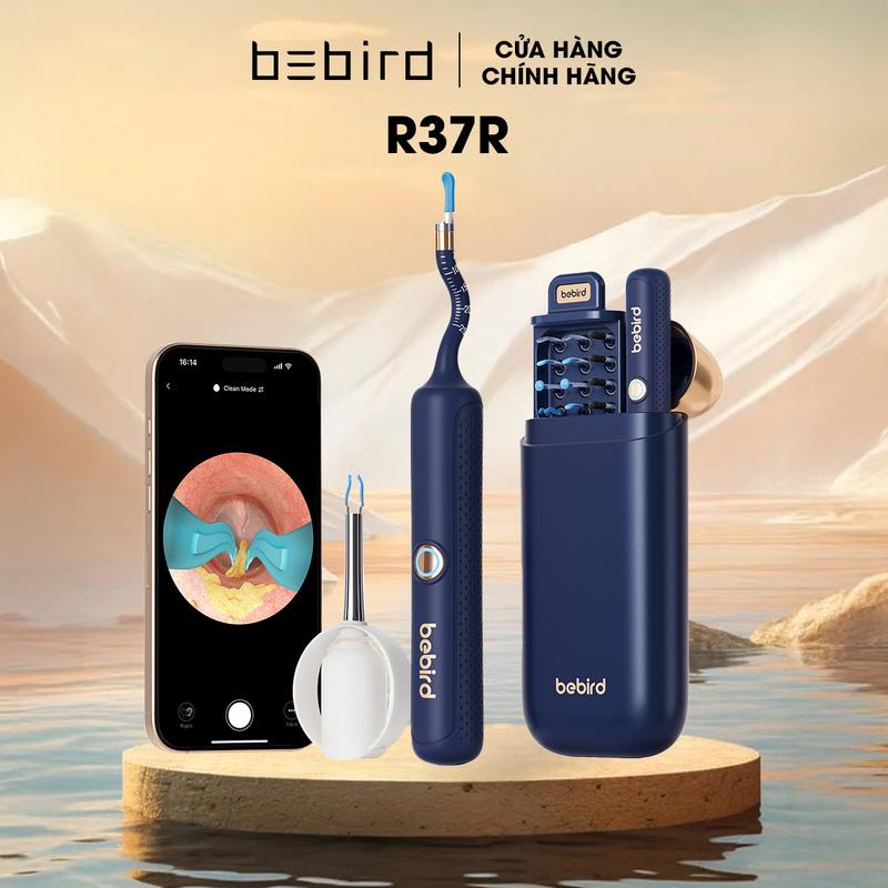 [Sản phẩm mới nhất năm 2025] Dụng Cụ Lấy Ráy Tai Thông Minh Bebird R37R Tích Hợp Camera Nội Soi Tai Mũi Họng - Bảo Hành 12 Tháng - Tặng Kèm 11 Đầu Thay
