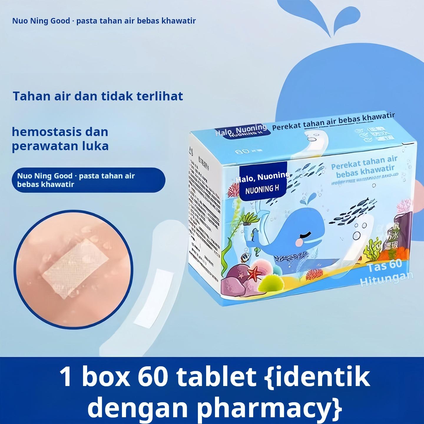 60 perban hemostatik medis transparan, tahan air, dan dapat bernapas