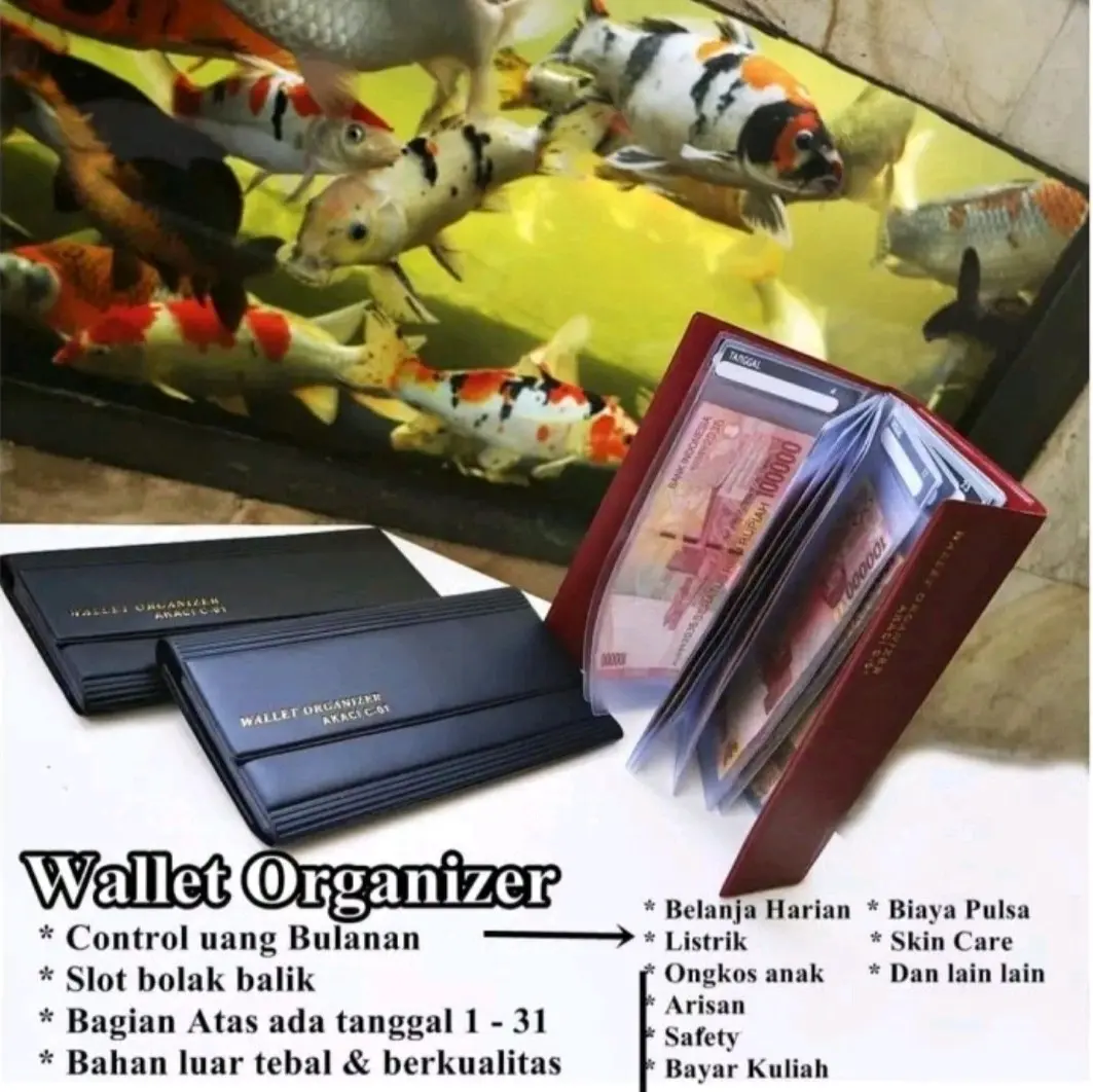 DOMPET PINTAR PENGATUR KEUANGAN BULANAN WALLET ORGANIZER DOMPET DISIPLIN