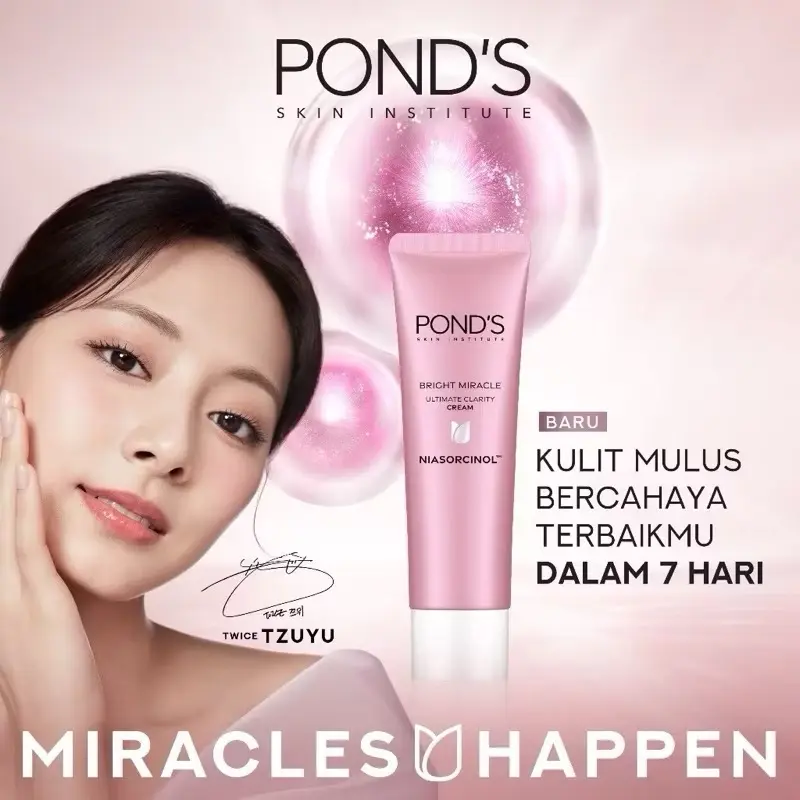 Ponds Bright Miracle Ultimate Clarity Cream Niasorcinol Pelembab wajah Ponds niacinamide mencerahkan wajah