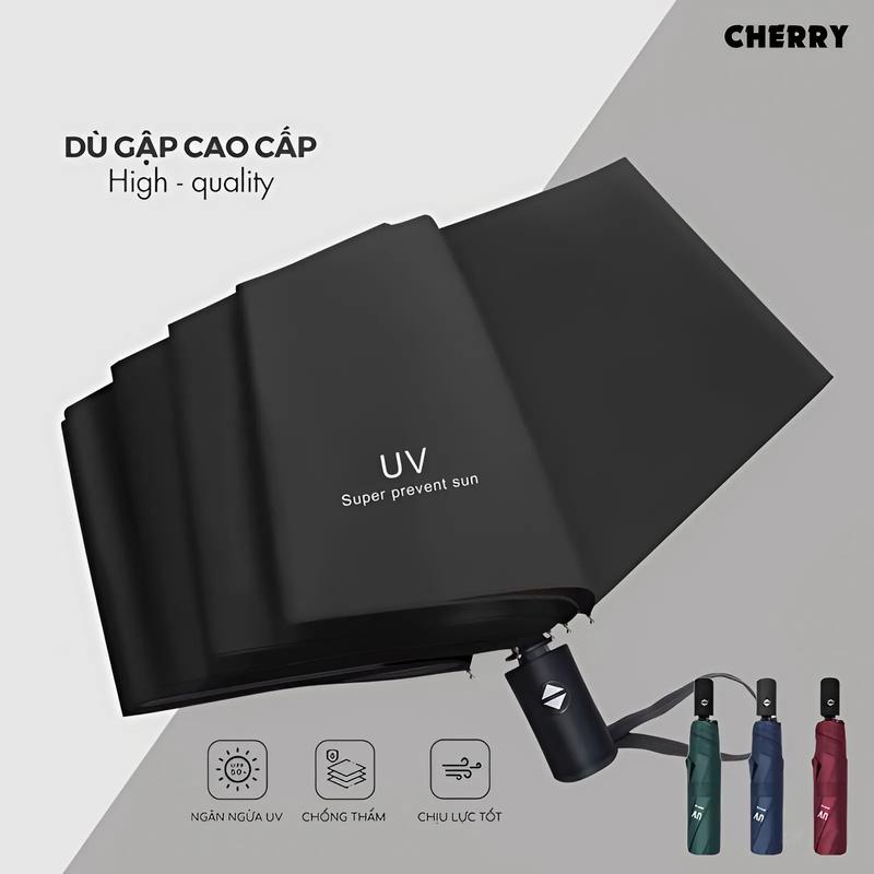 Ô dù 8 nan,12 nan tự động đóng mở 2 chiều,che mưa che nắng,ngăn tia UV nhỏ gọn cầm tay du lịch - Cherry Shop