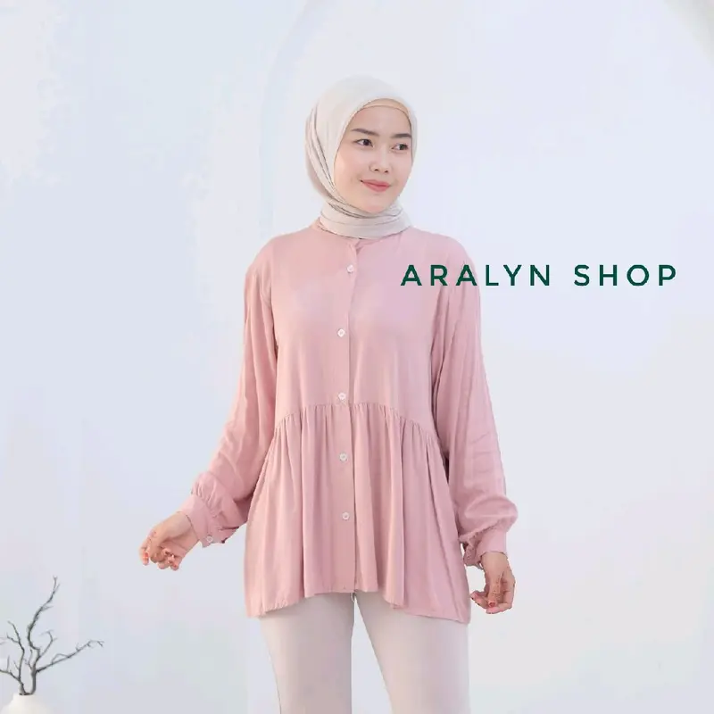 ARALYN BLOUSE RAYON TWILL ATASAN TERBARU 0