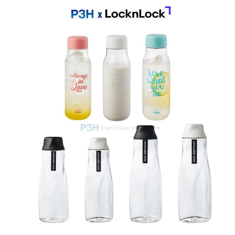  Bình nước Lock&Lock Milky dung tích 500ml 700ml nhựa PET BPA Free HAP654 HAP 558 HAP559 P3H 